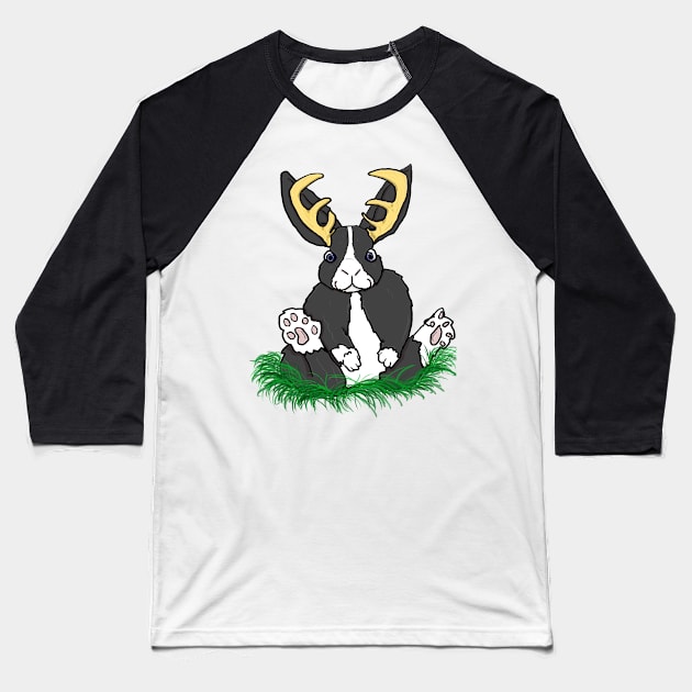 Dutch Jackalope Baseball T-Shirt by KatsMind